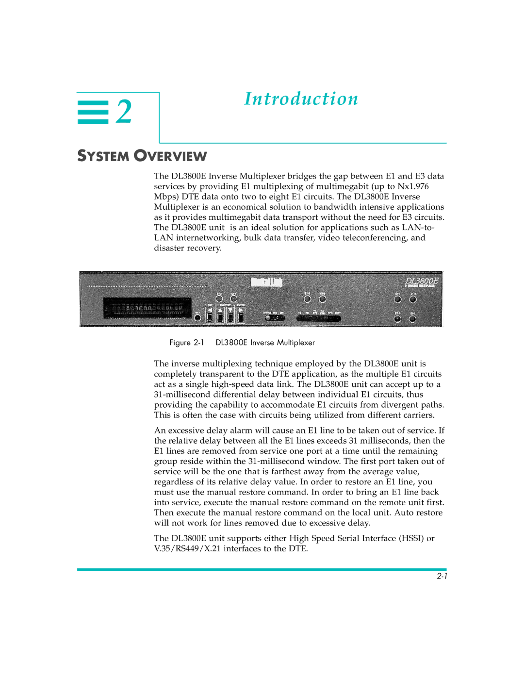 Quick Eagle Networks DL3800E manual Introduction, System Overview 