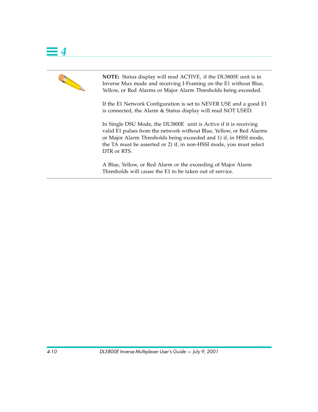 Quick Eagle Networks manual DL3800E Inverse Multiplexer User’s Guide July 9 