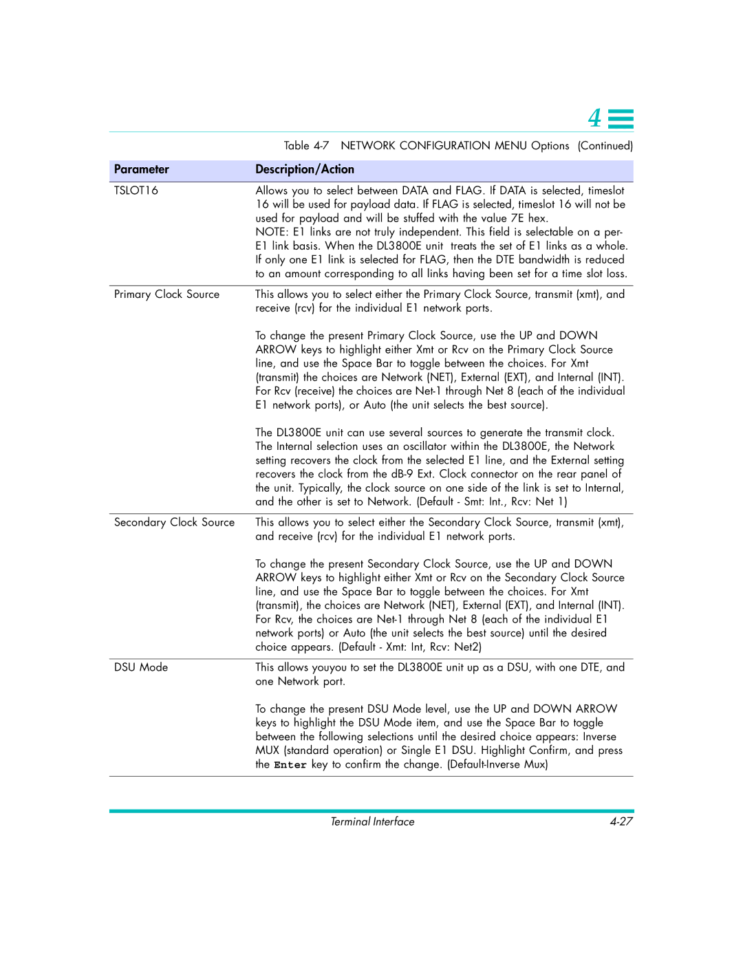 Quick Eagle Networks DL3800E manual TSLOT16 