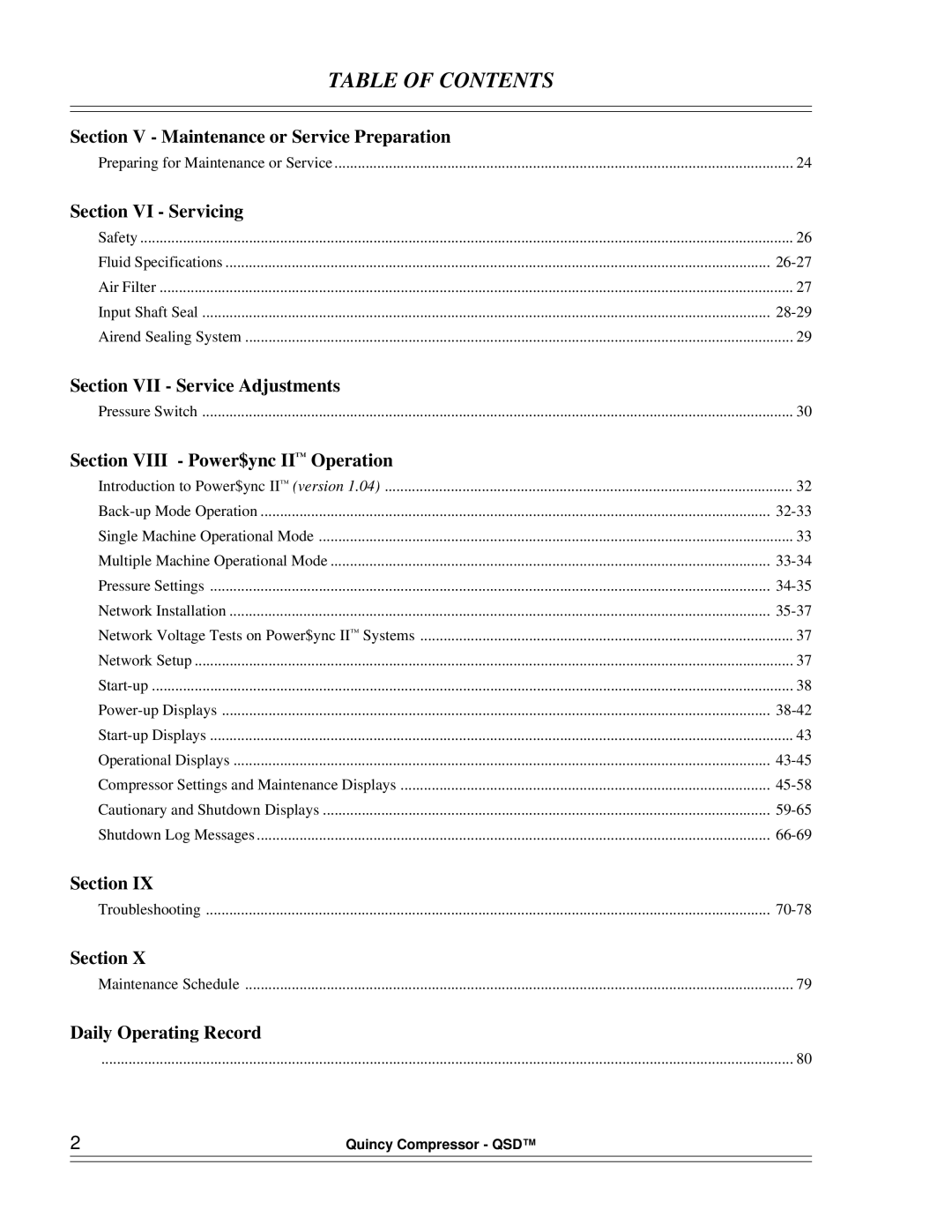 Quinny 65040-AB manual Section V Maintenance or Service Preparation 