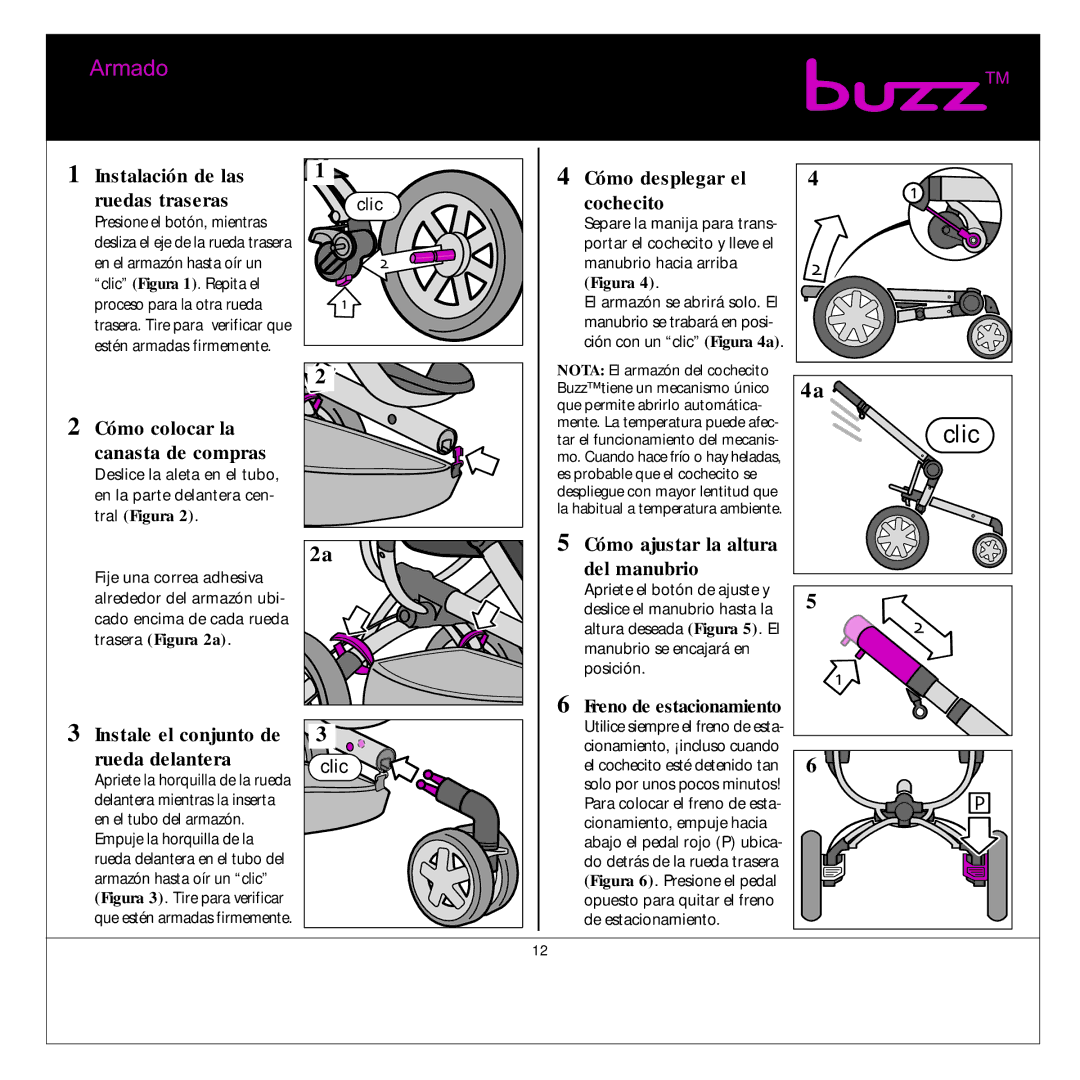 Quinny Buzz Stroller manual Armado 