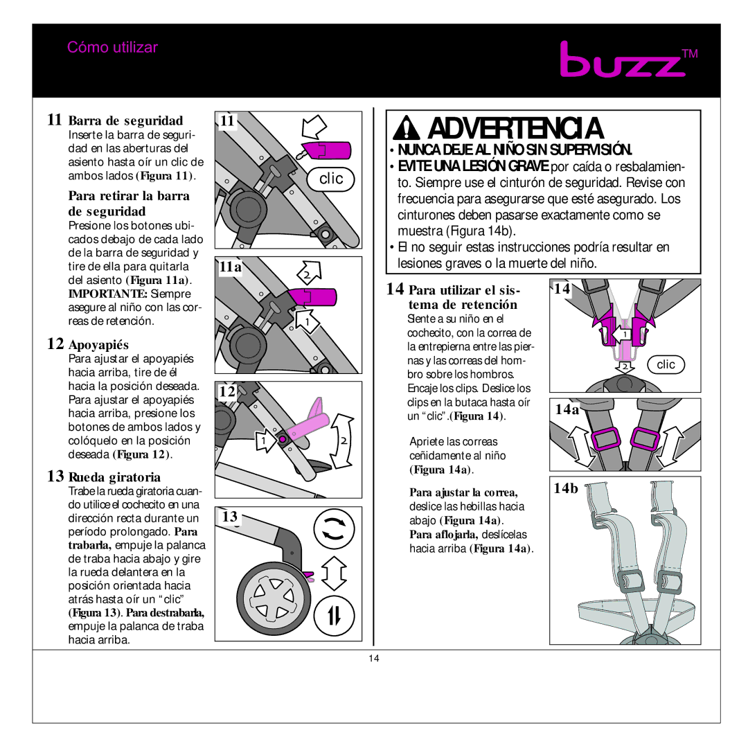 Quinny Buzz Stroller manual Cómo utilizar, 11a 