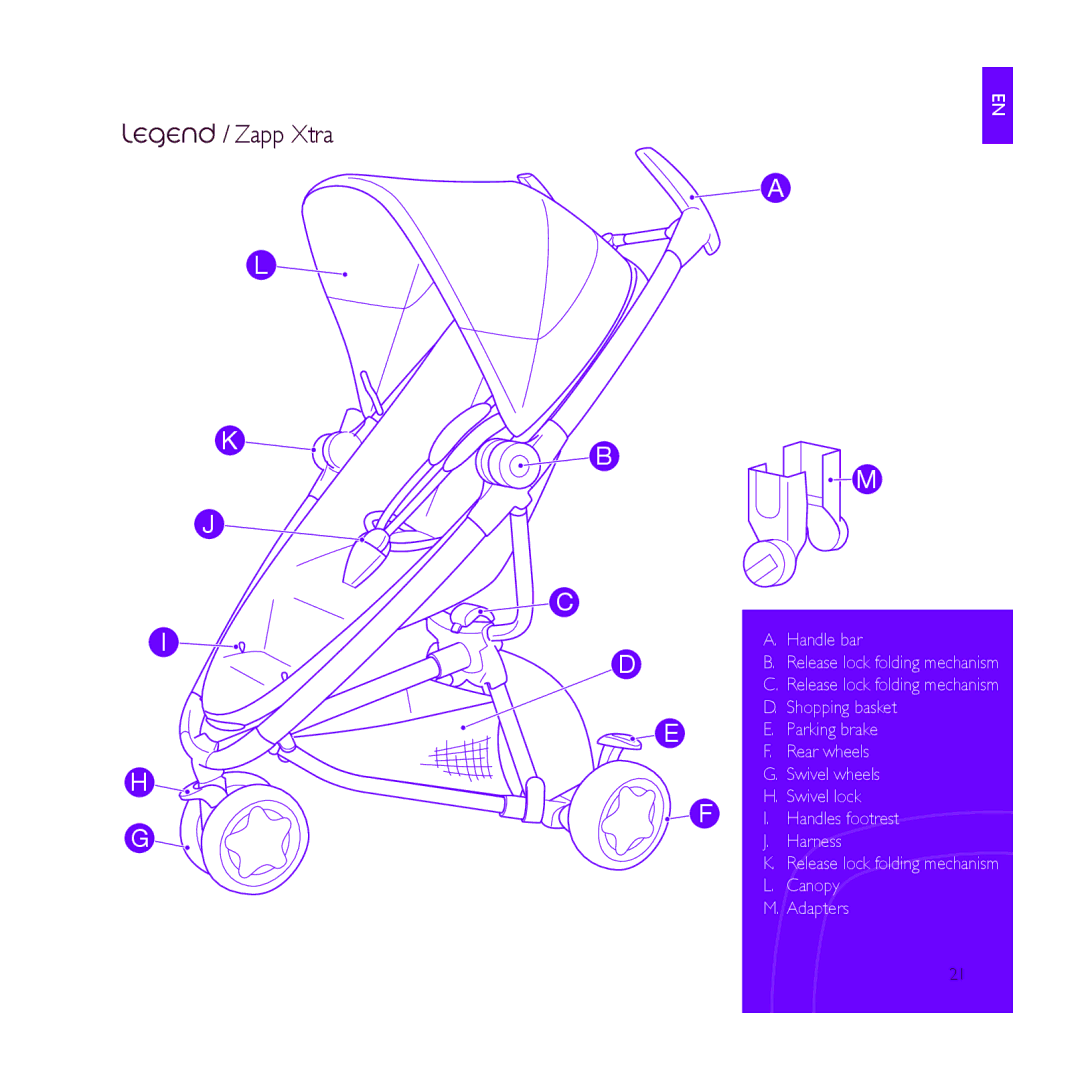 Quinny DRU1042 manual Handle bar 