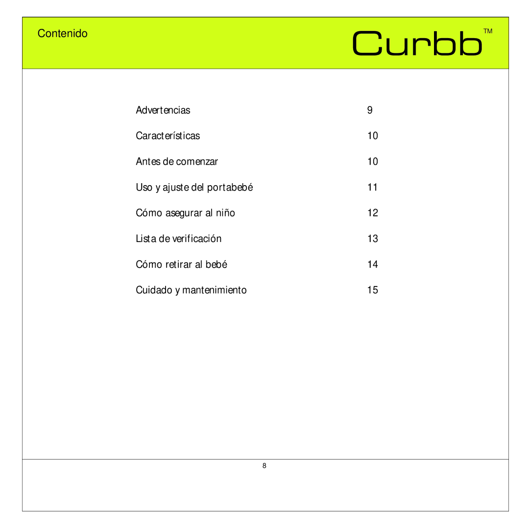 Quinny TM 06620 Curbb manual 