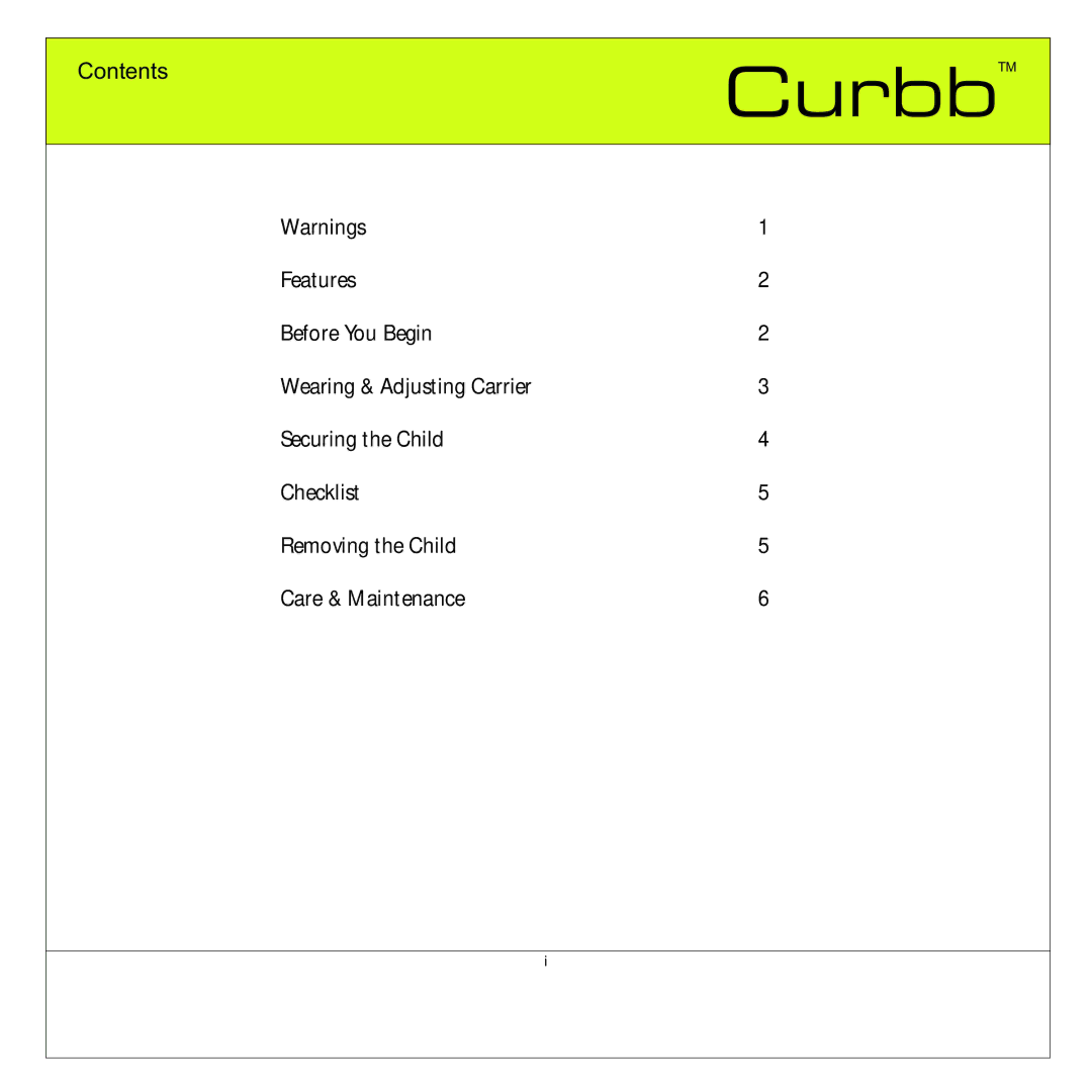 Quinny TM 06620 Curbb manual 