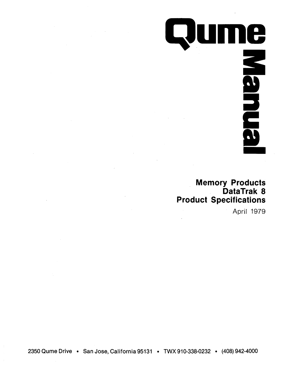 Qume 842PD manual 