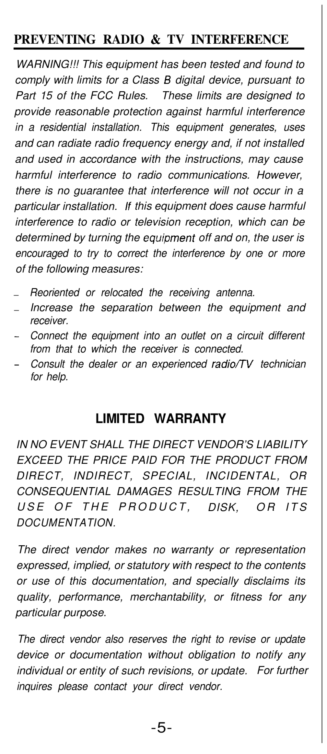 QVS AS-154P user manual Limited Warranty 