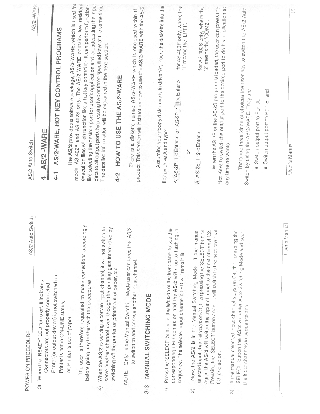 QVS AS-402P, AS-401S, AS-402S, AS-401P manual 