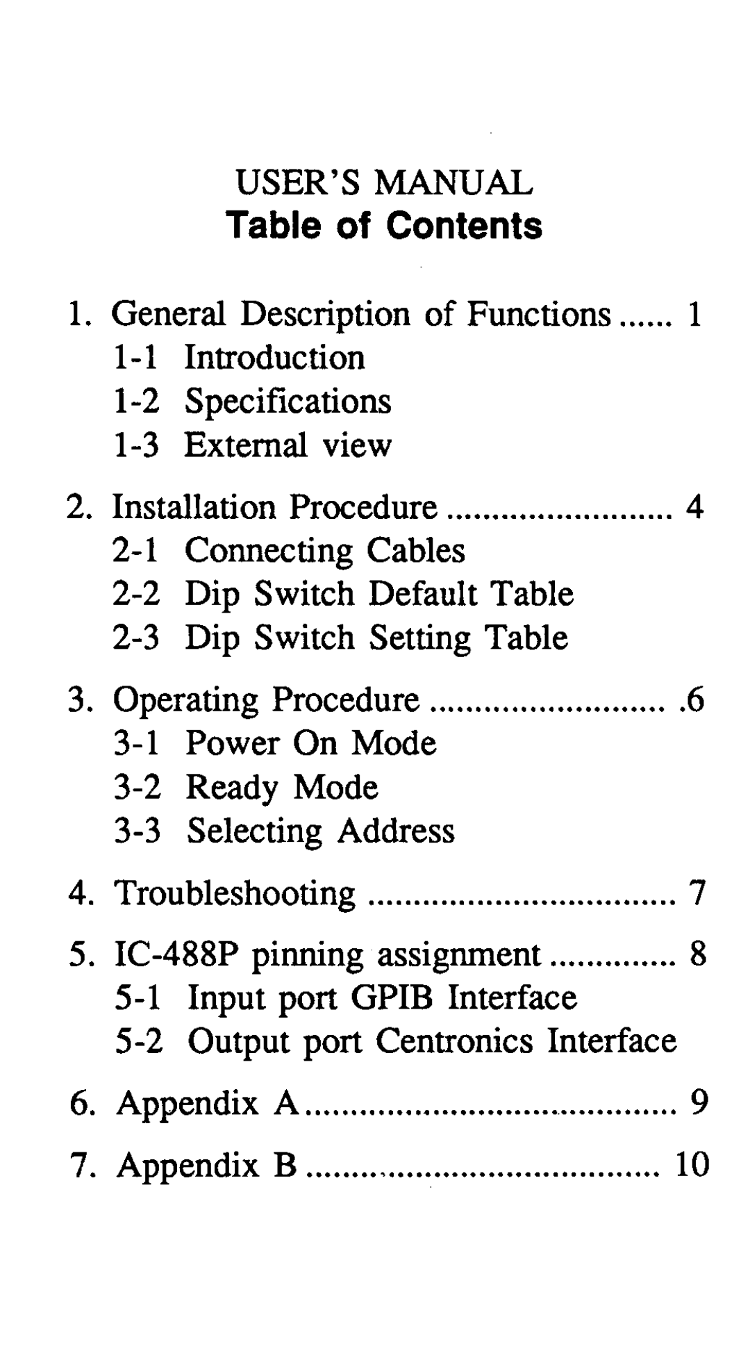 QVS IC-488P manual 