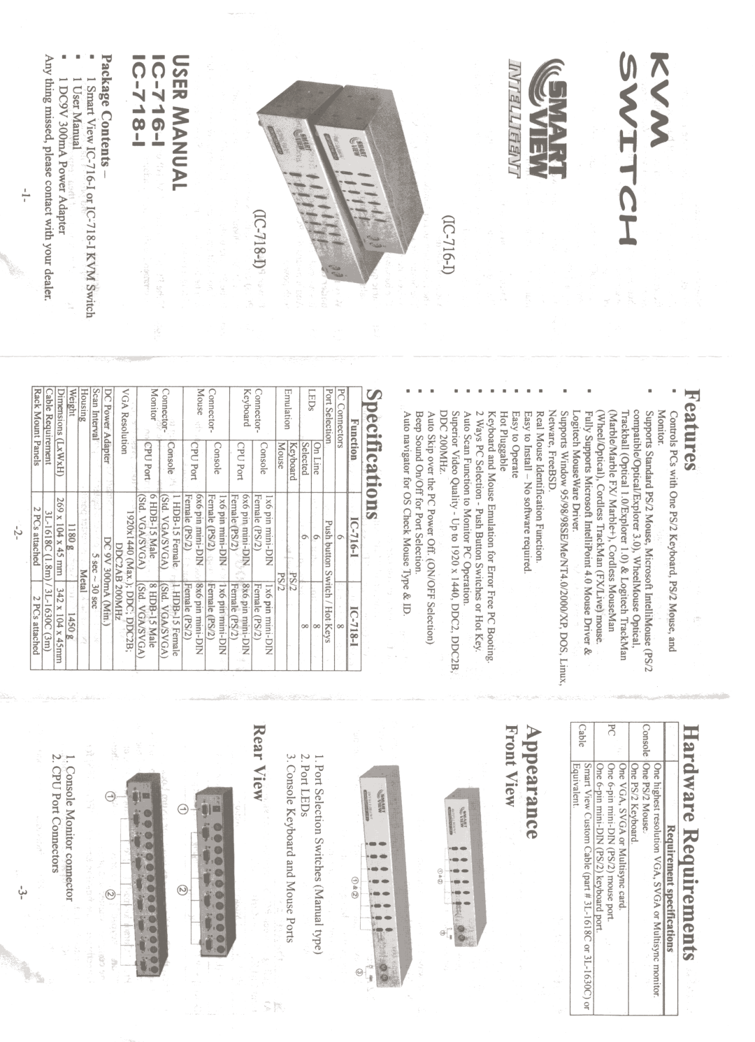 QVS IC-718-1, IC-716-1 manual 