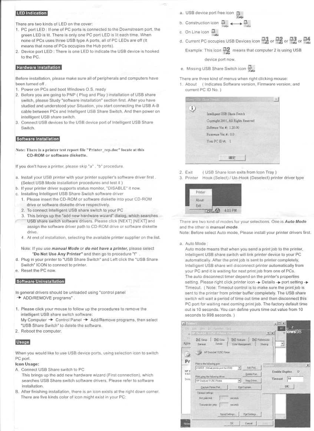 QVS USB-401P, USB-201 manual 