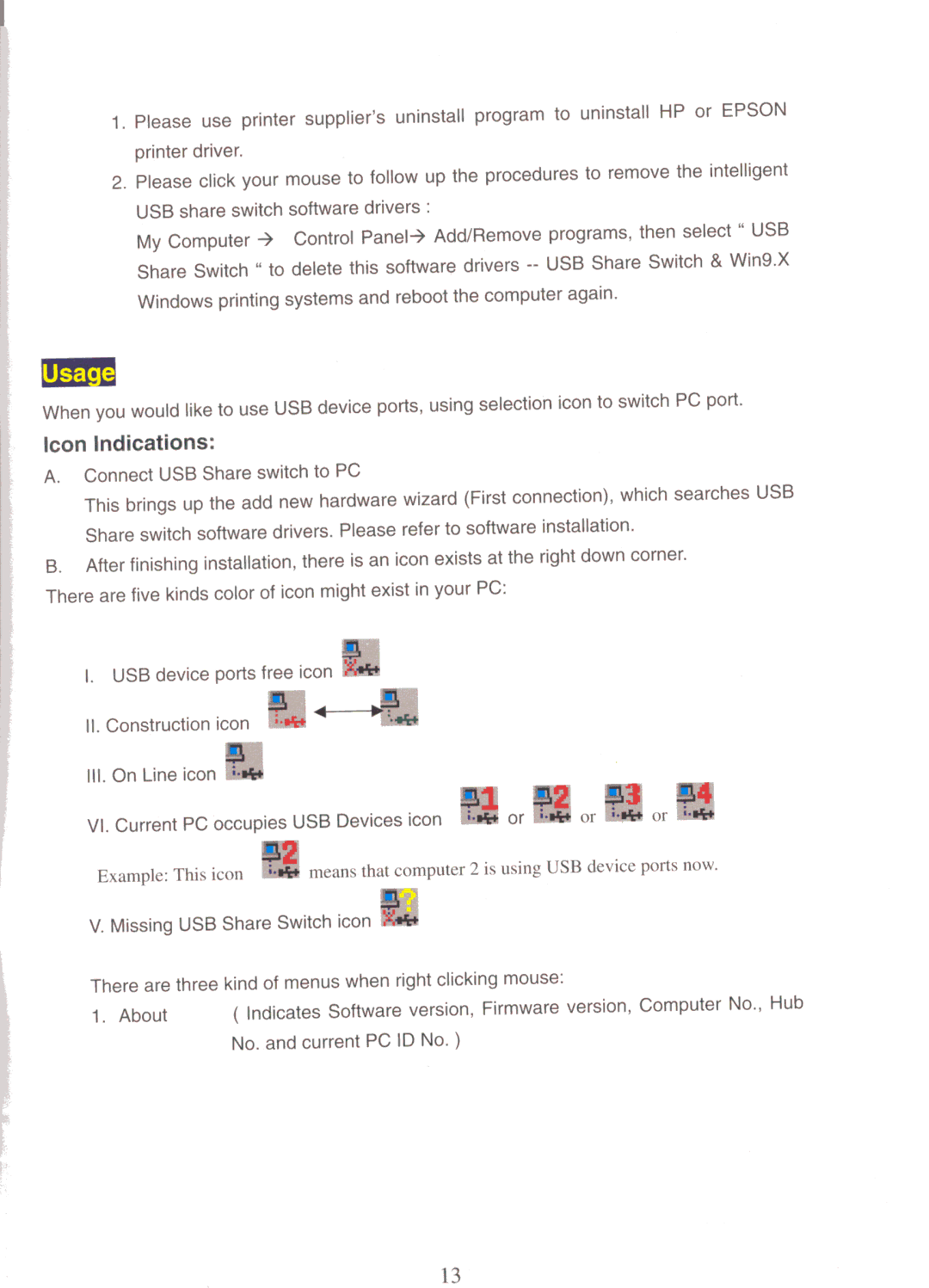 QVS USB213, USB-413 manual 