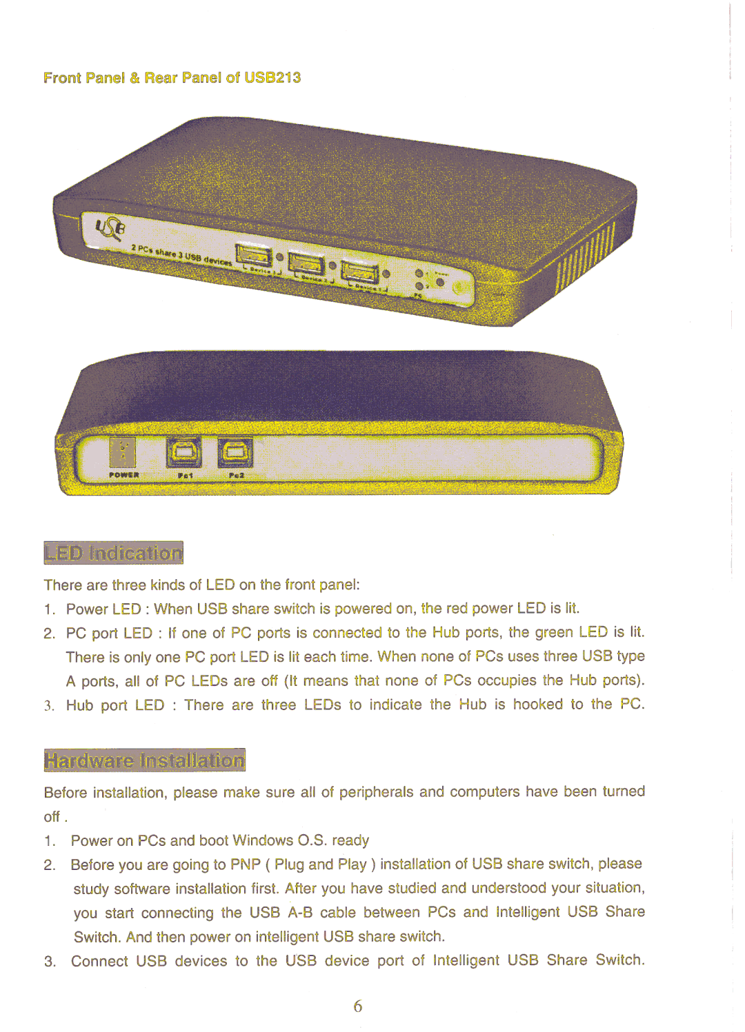 QVS USB-413, USB213 manual 