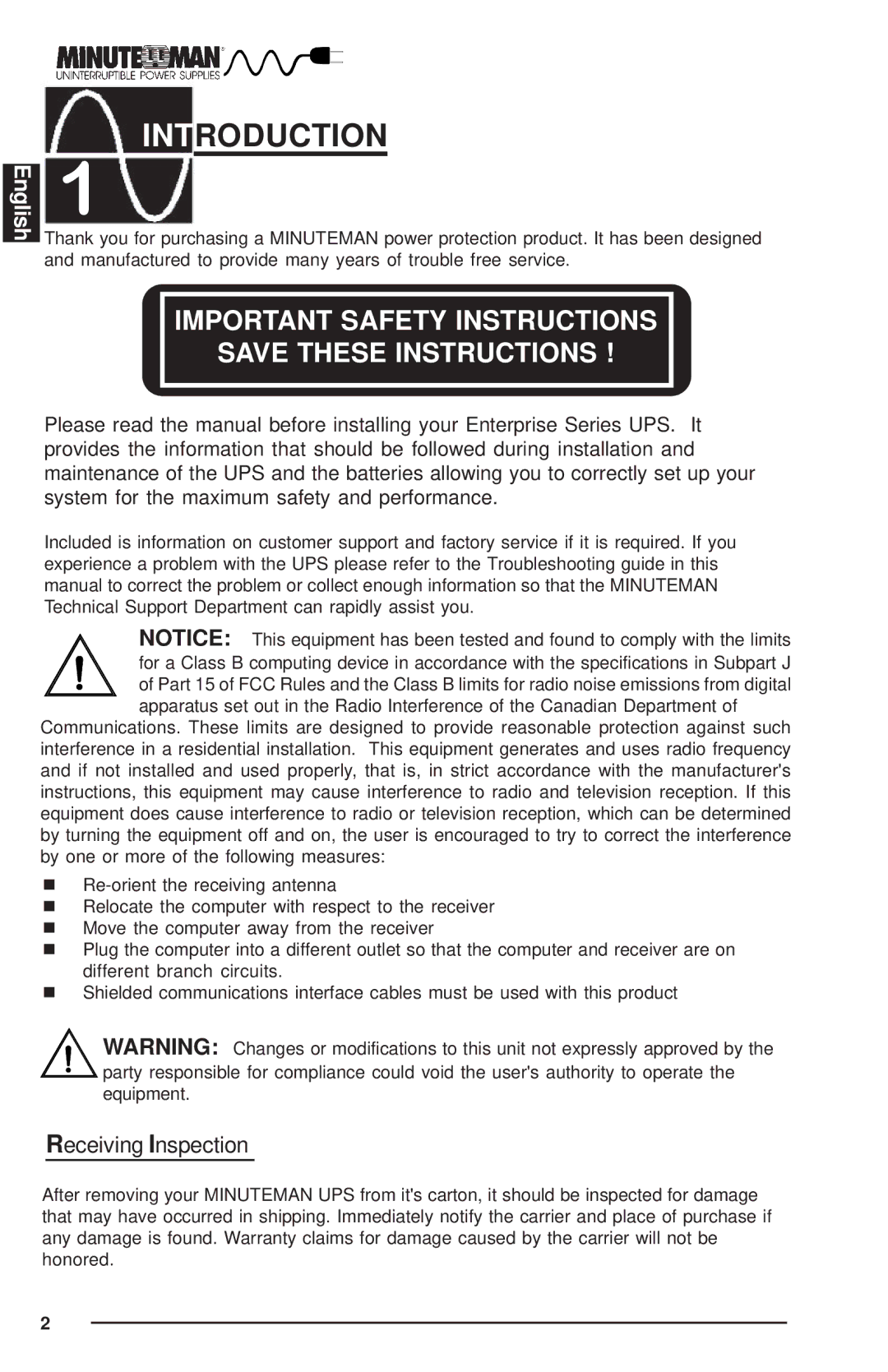 Rackmount Solutions Enterprise Series manual Introduction, Important Safety Instructions 