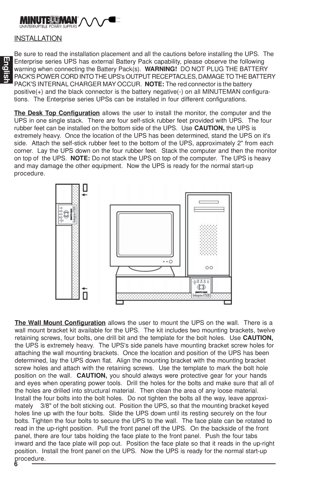 Rackmount Solutions Enterprise Series manual Installation 