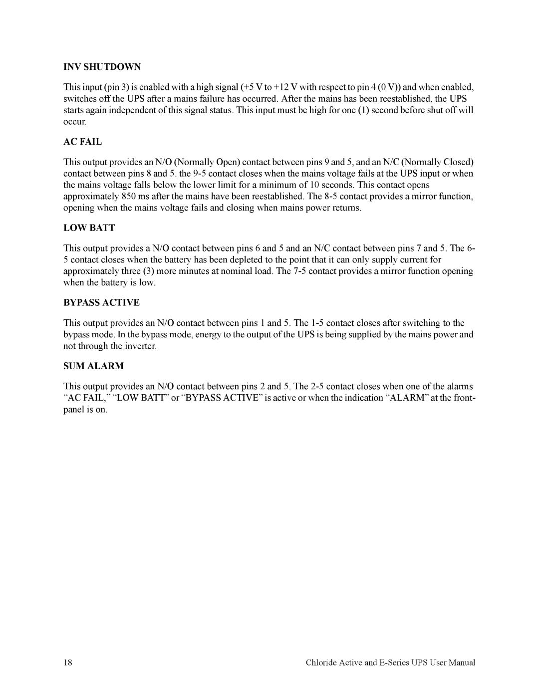 Rackmount Solutions VA 700, VA 3000, VA 10000, VA 6000, VA 20000 manual INV Shutdown 