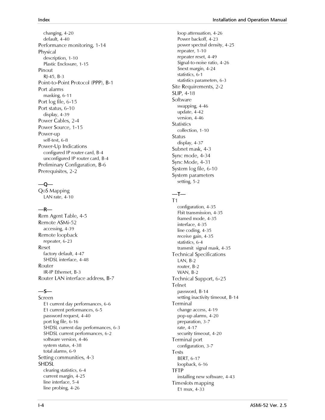 RAD Data comm ASMi-52 manual Router LAN interface address, B-7 Screen, Tftp 