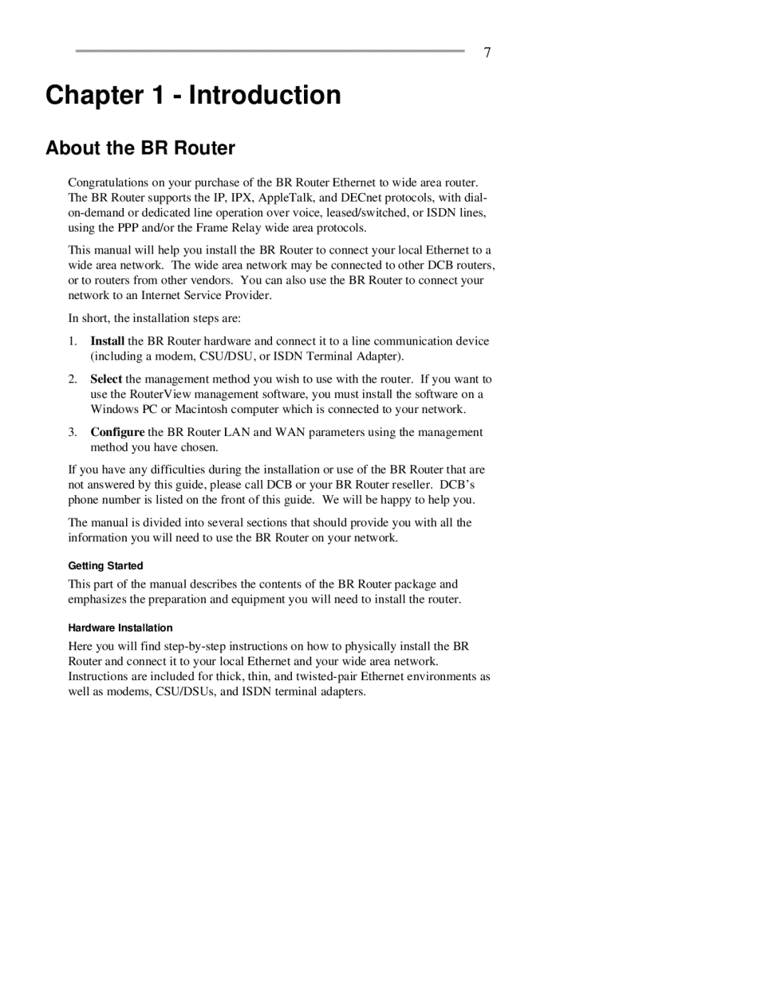 RAD Data comm BR-ASX01, BR-ASI01 manual Introduction, About the BR Router 