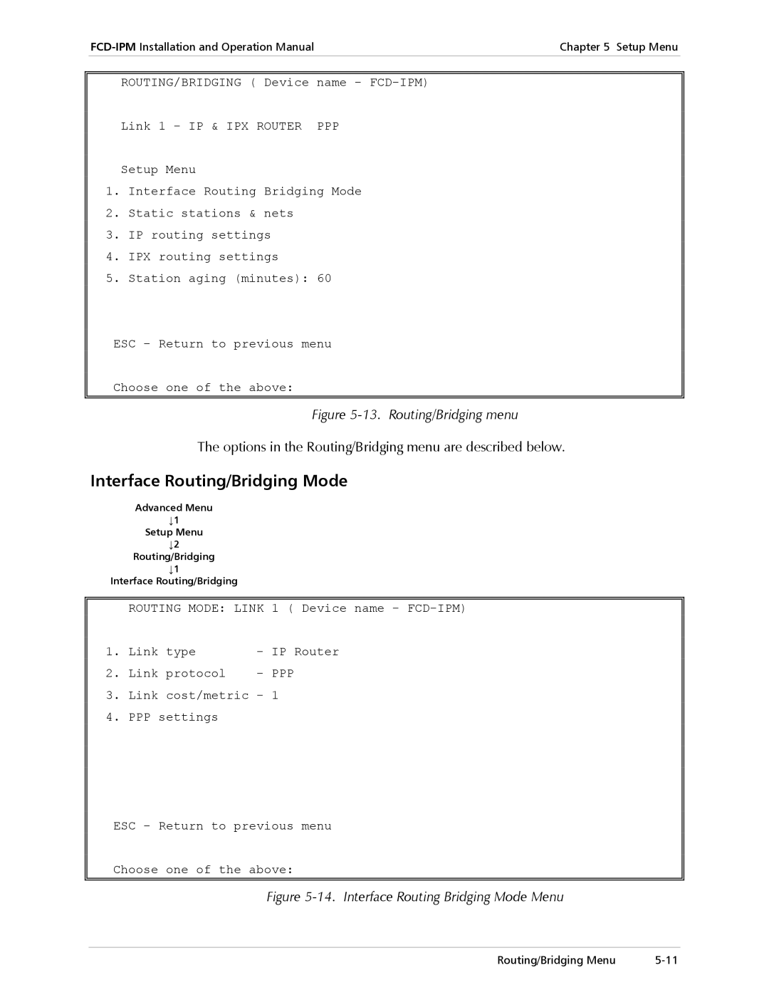 RAD Data comm Modular Access Device with Integrated Router, E1/T1 operation manual Interface Routing/Bridging Mode, Ppp 