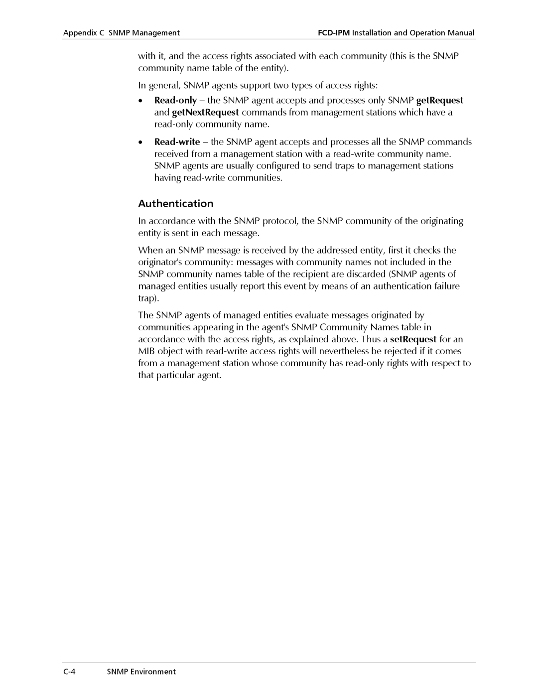 RAD Data comm E1/T1, Modular Access Device with Integrated Router operation manual Authentication 