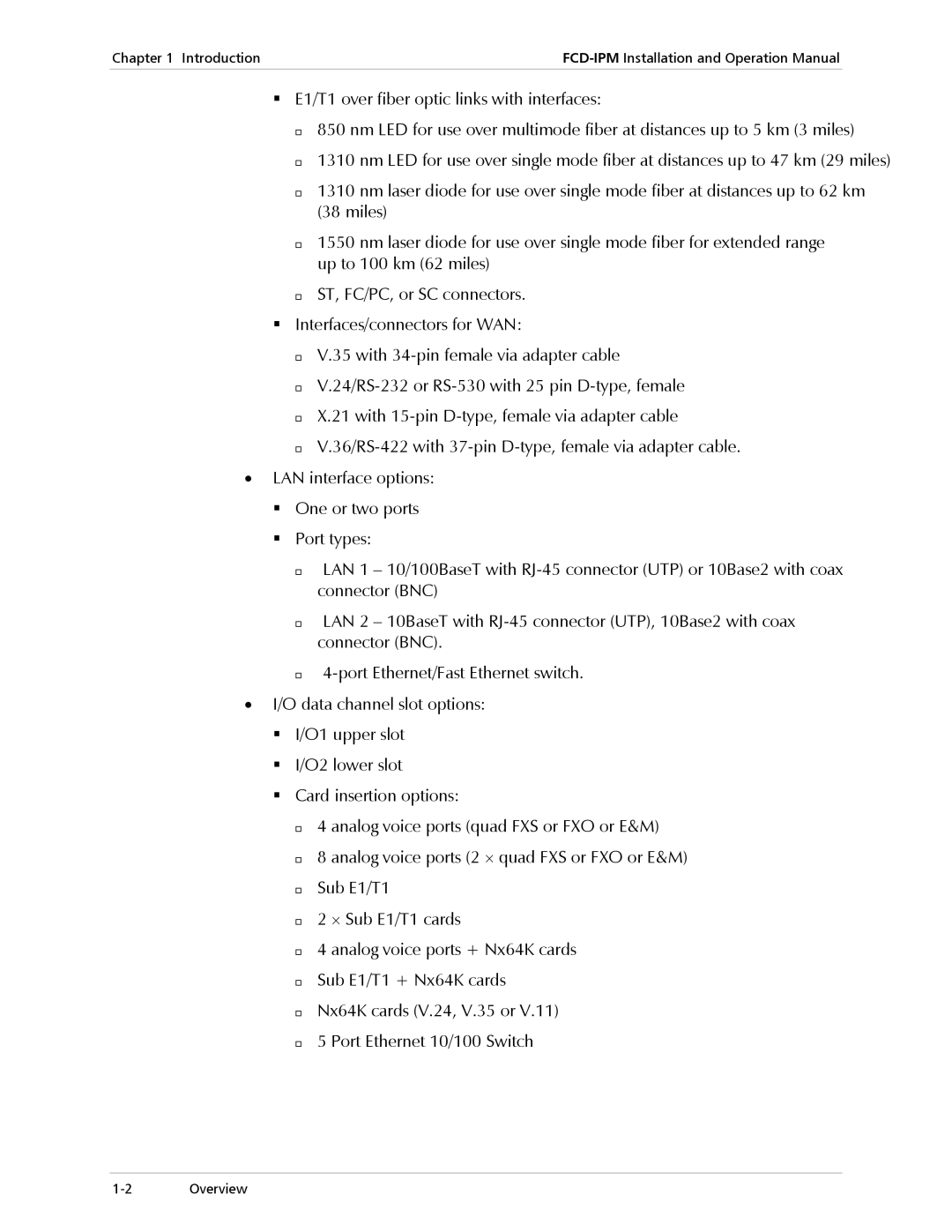 RAD Data comm Modular Access Device with Integrated Router operation manual E1/T1 over fiber optic links with interfaces 