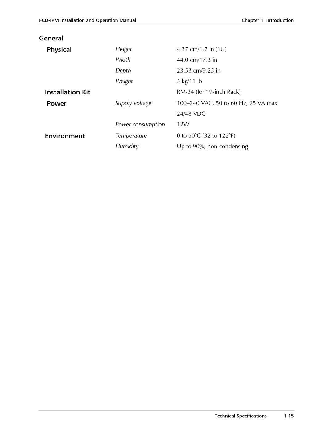 RAD Data comm Modular Access Device with Integrated Router General, RM-34 for 19-inch Rack, Supply voltage, 24/48 VDC 