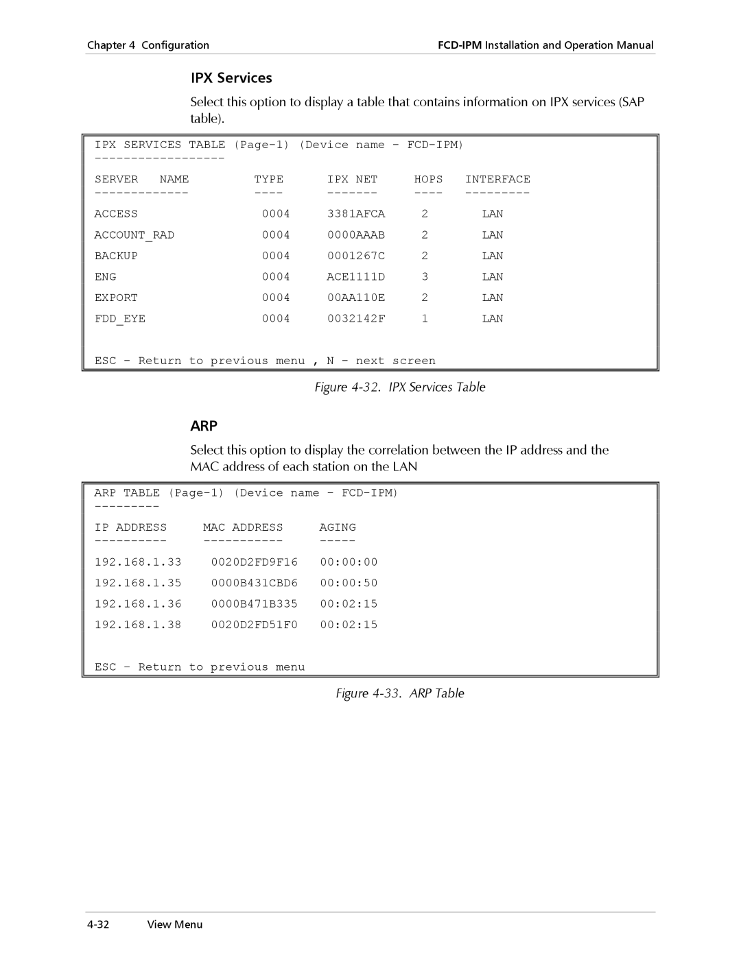 RAD Data comm E1/T1, Modular Access Device with Integrated Router operation manual IPX Services 