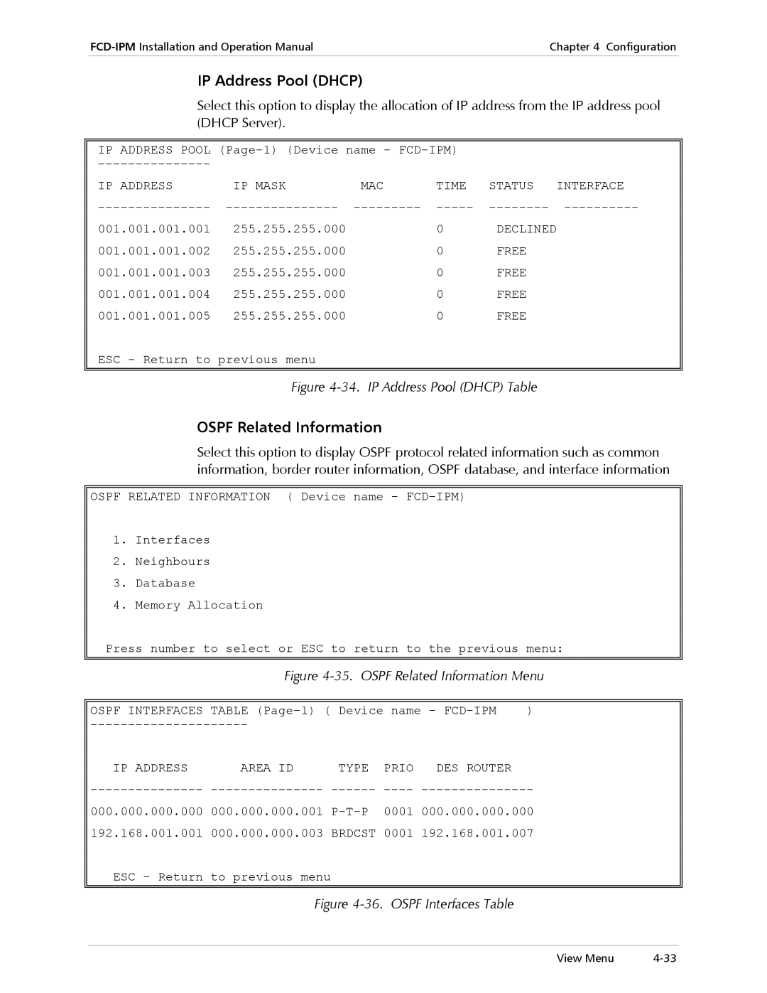 RAD Data comm Modular Access Device with Integrated Router, E1/T1 IP Address Pool Dhcp, Ospf Related Information 