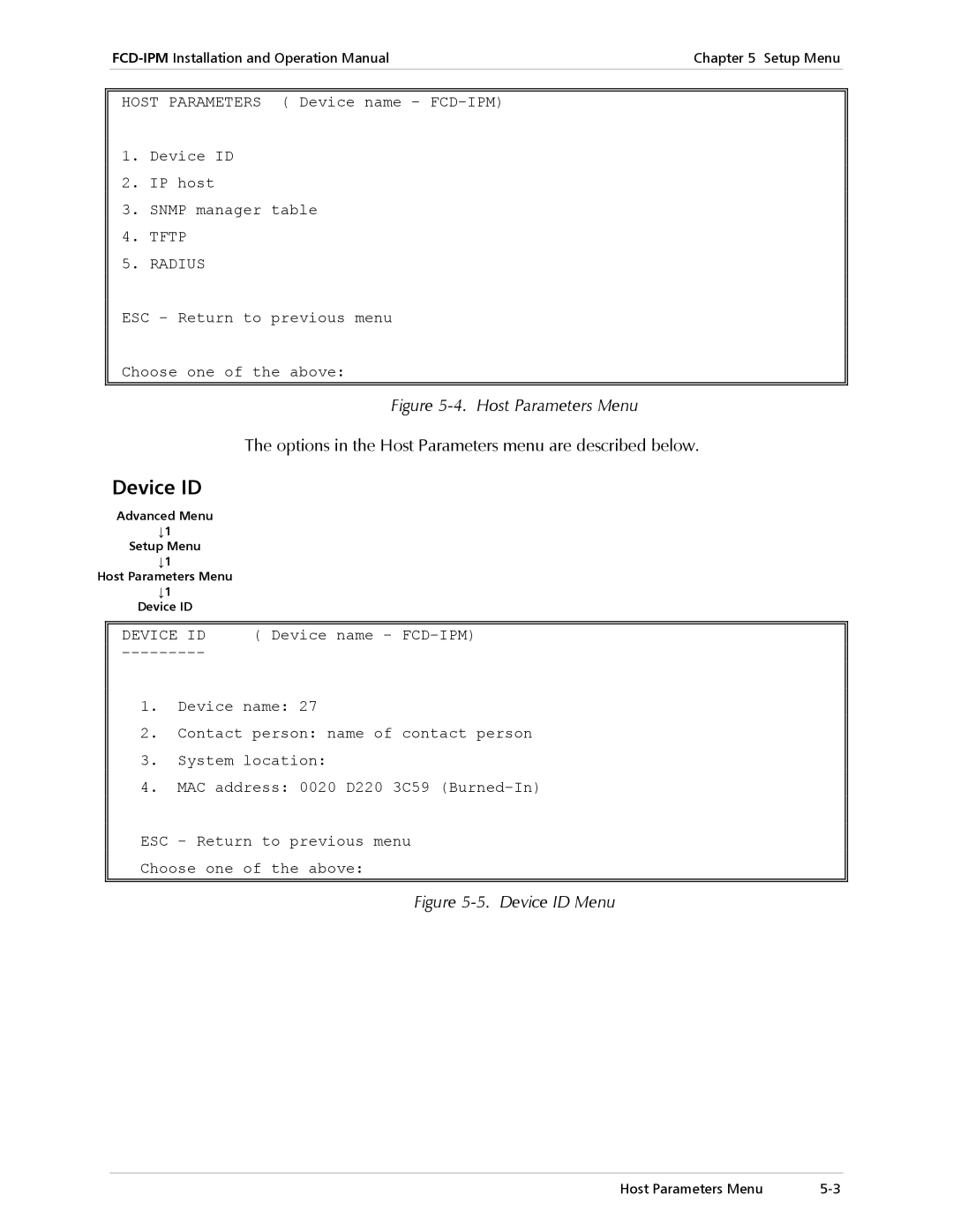 RAD Data comm Modular Access Device with Integrated Router, E1/T1 operation manual Device ID, Tftp Radius 