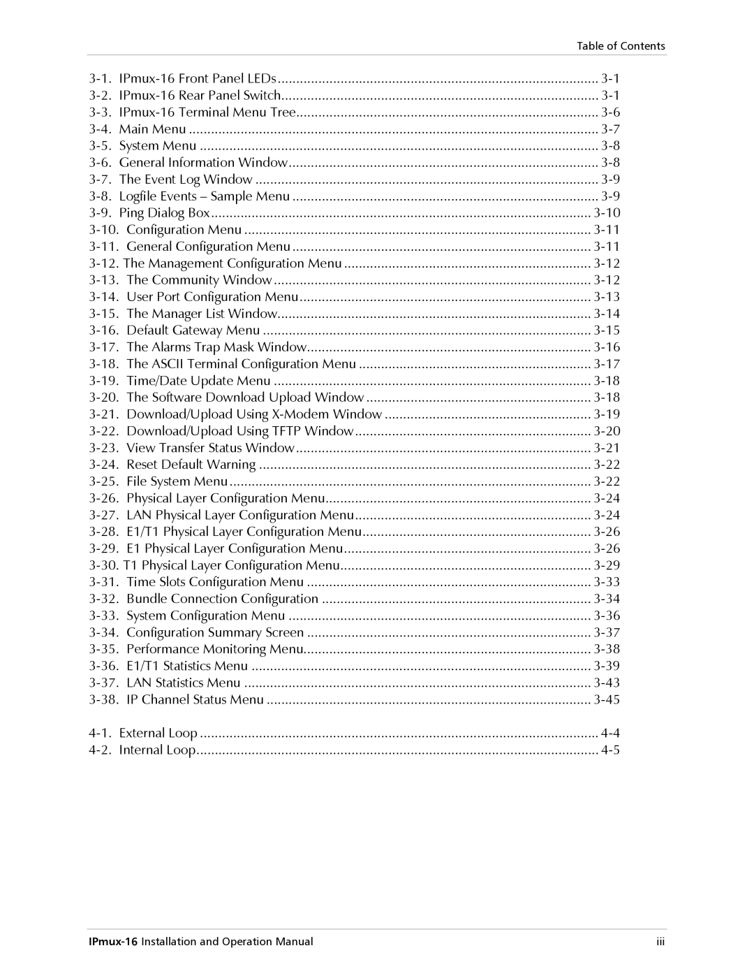 RAD Data comm IPmux-16 operation manual 30. T1 Physical Layer Configuration Menu 