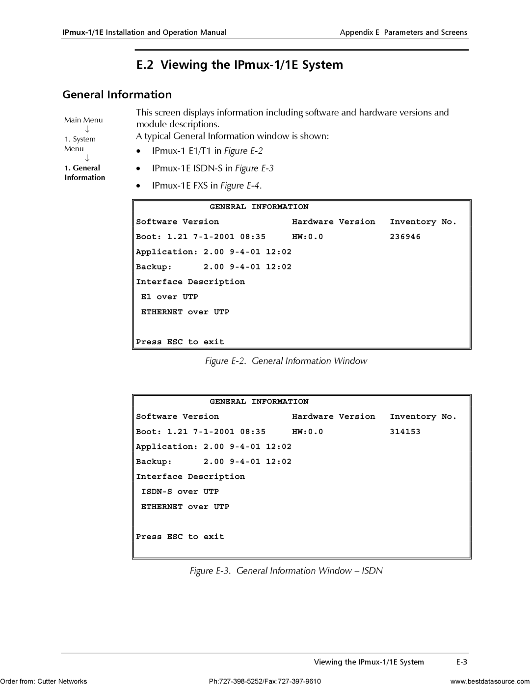 RAD Data comm IPmux-1E operation manual Viewing the IPmux-1/1E System, General Information, Utp 