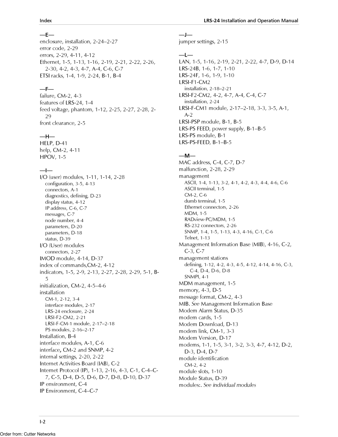 RAD Data comm LRS-24 operation manual User modules 