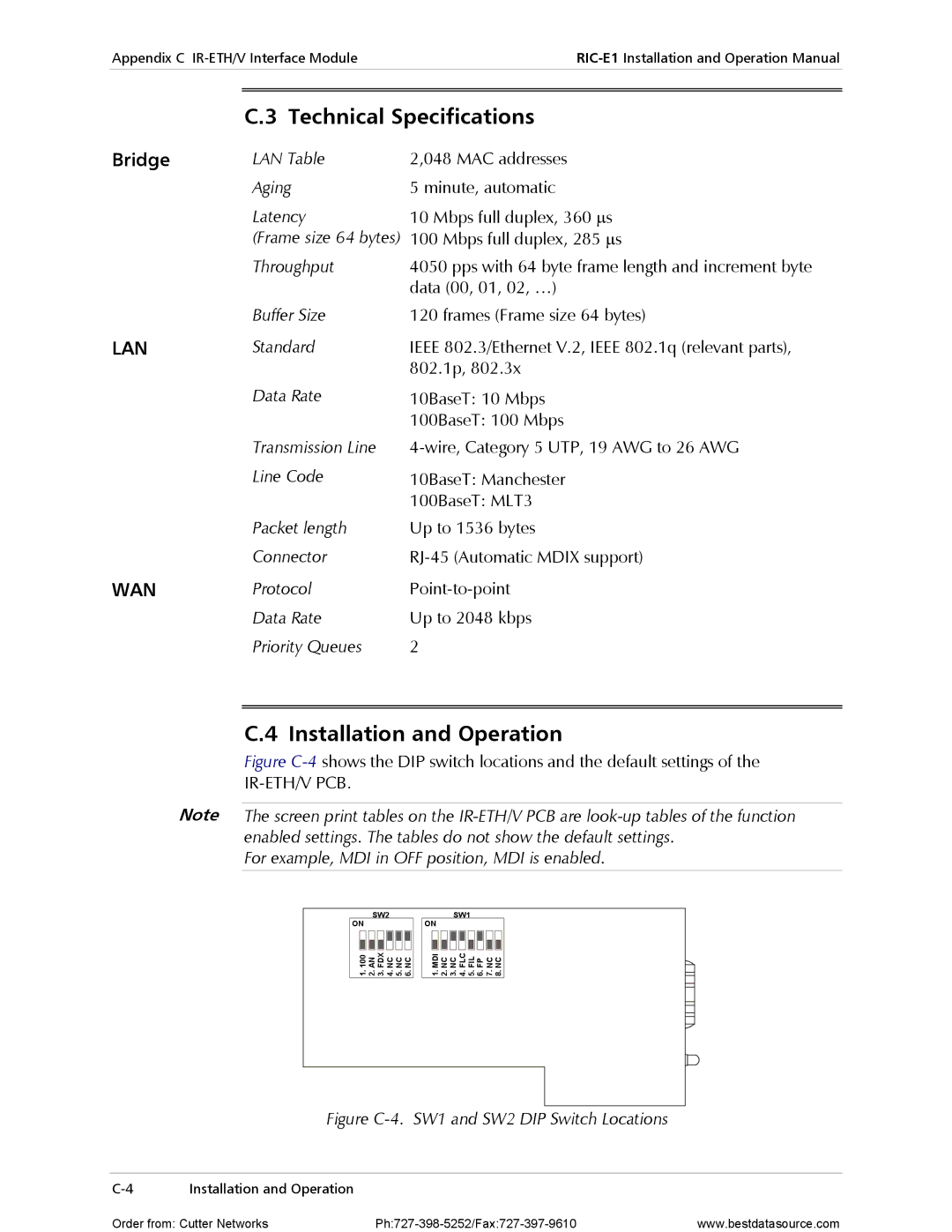 RAD Data comm RIC-E1 Mbps full duplex, 285 ∝s, Throughput, Data 00, 01, 02, …, Buffer Size Frames Frame size 64 bytes 