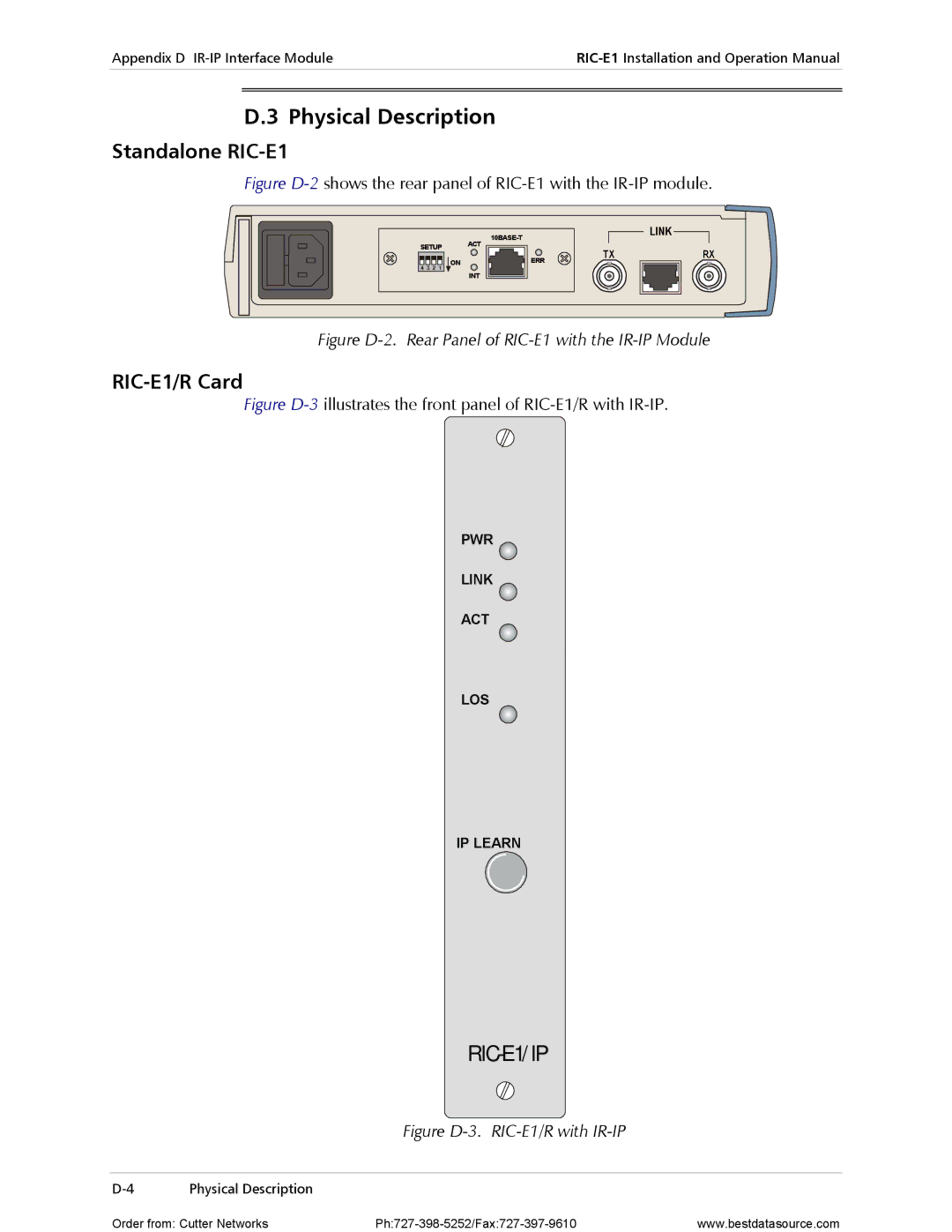 RAD Data comm operation manual RIC-E1/ IP 