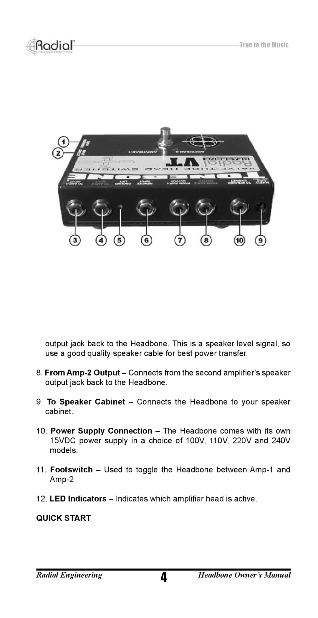 Radian Technologies VT R800 7040 00 owner manual Quick Start 