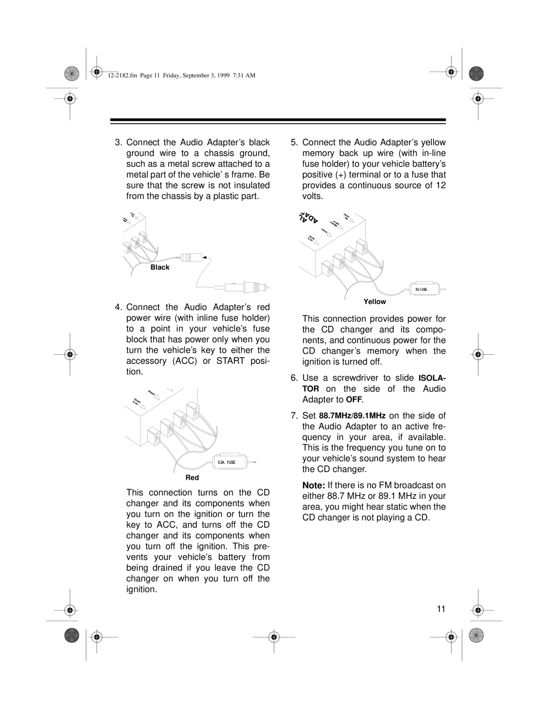 Radio Shack 10 Disc CD Changer owner manual Black 