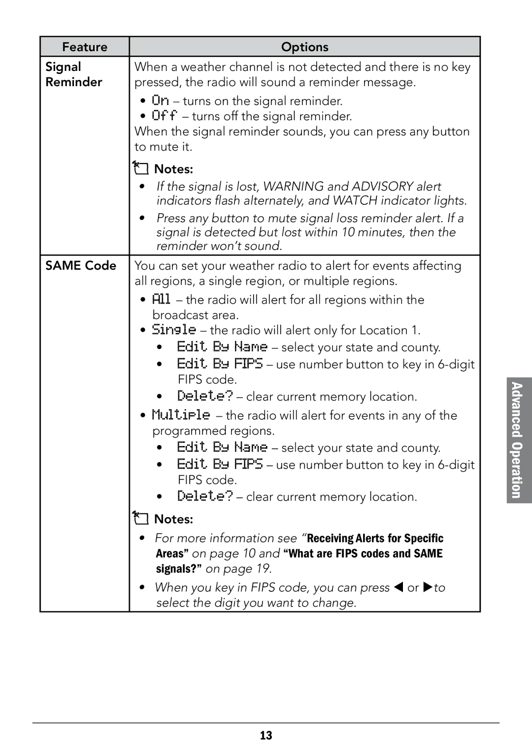 Radio Shack 12-519 manual Advanced Operation 