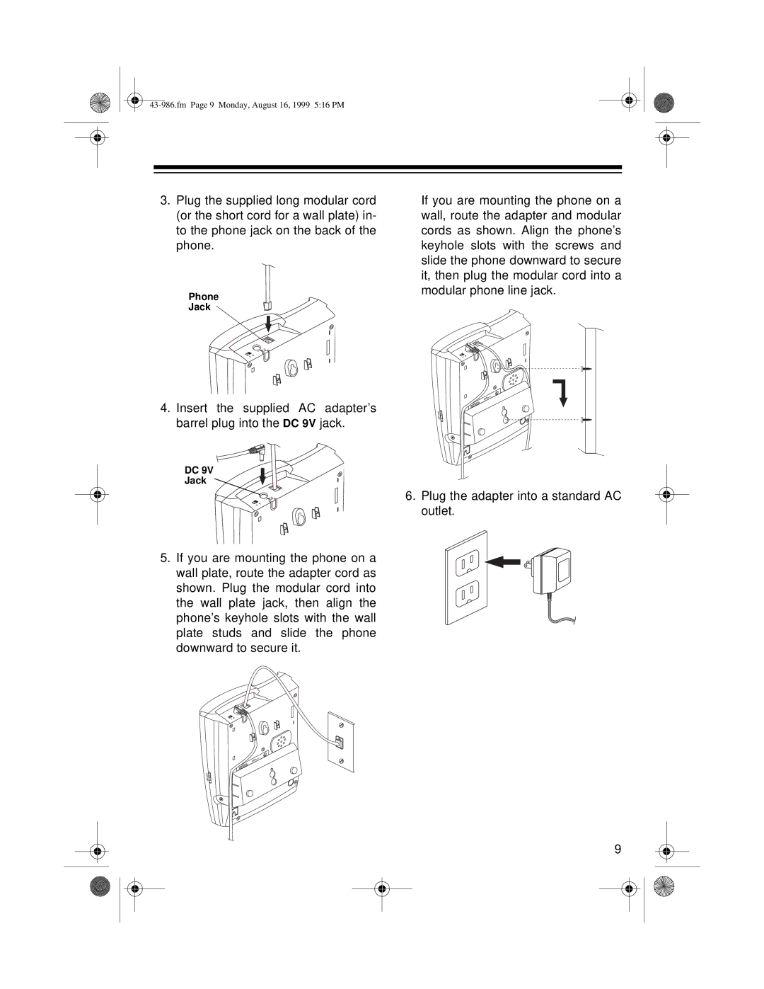 Radio Shack 1250 owner manual Fm Page 9 Monday, August 16, 1999 516 PM 