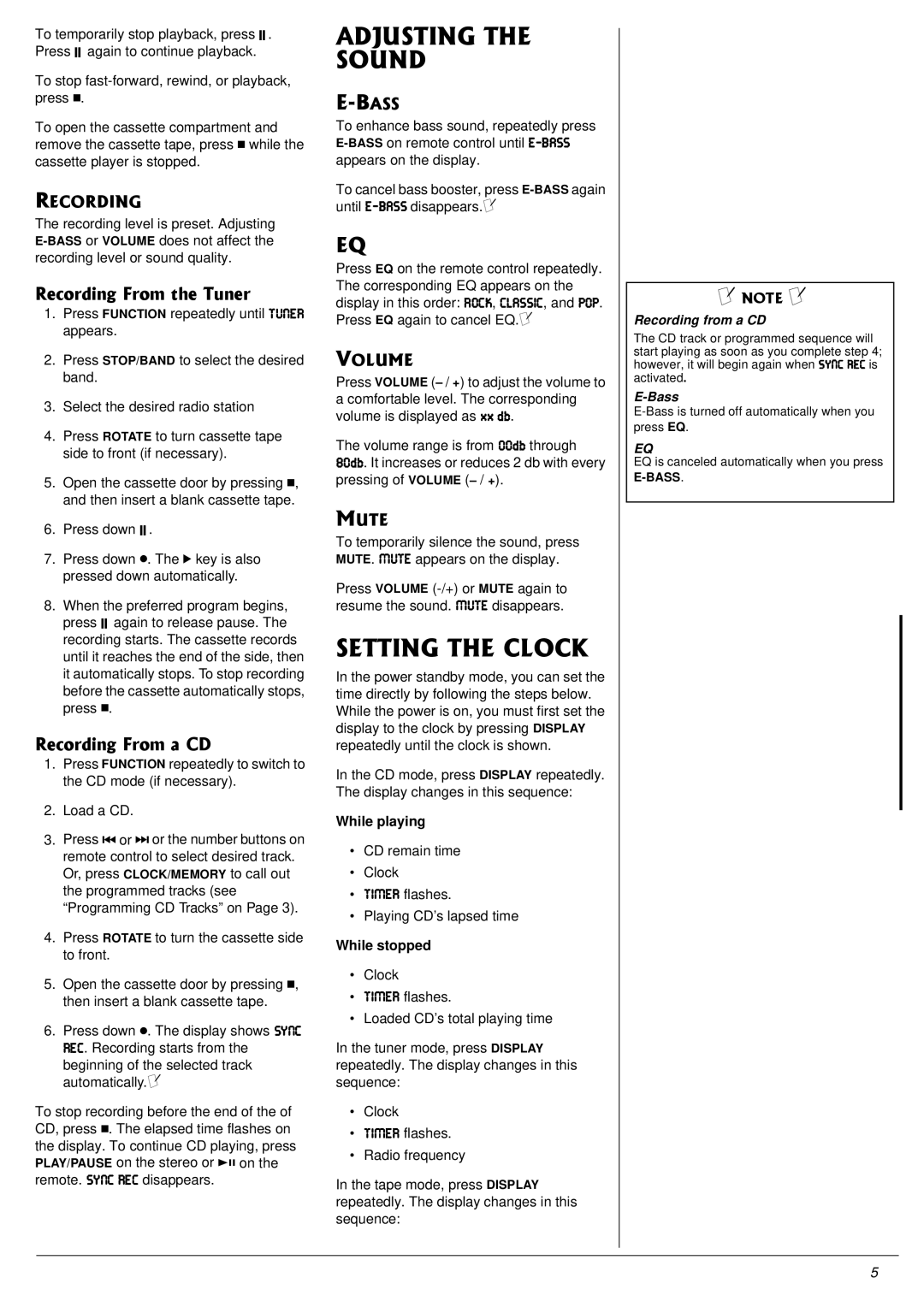 Radio Shack 13-1317 owner manual #&,756+06, 566+06*%.1%, 4GEQTFKPITQOVJG6WPGT, 4GEQTFKPITQOC% 