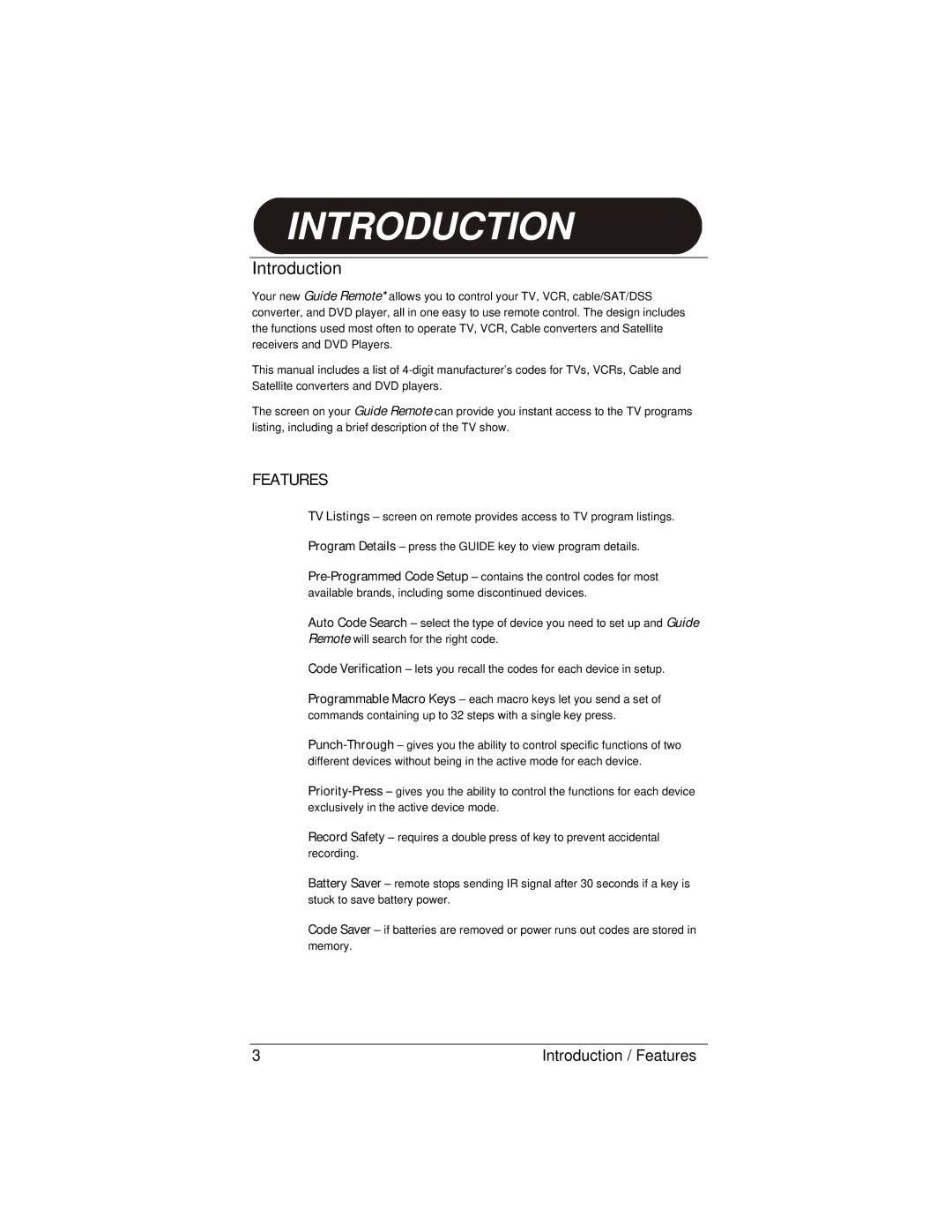 Radio Shack 15-2130 owner manual Introduction, Features 