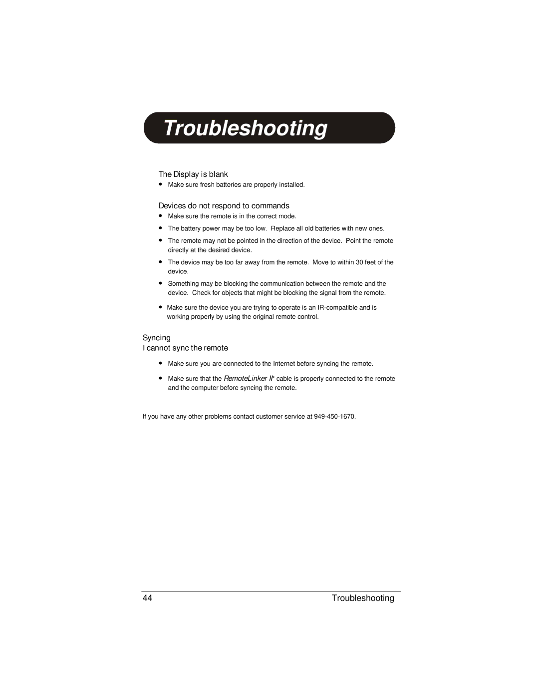 Radio Shack 15-2130 owner manual Troubleshooting, Devices do not respond to commands 