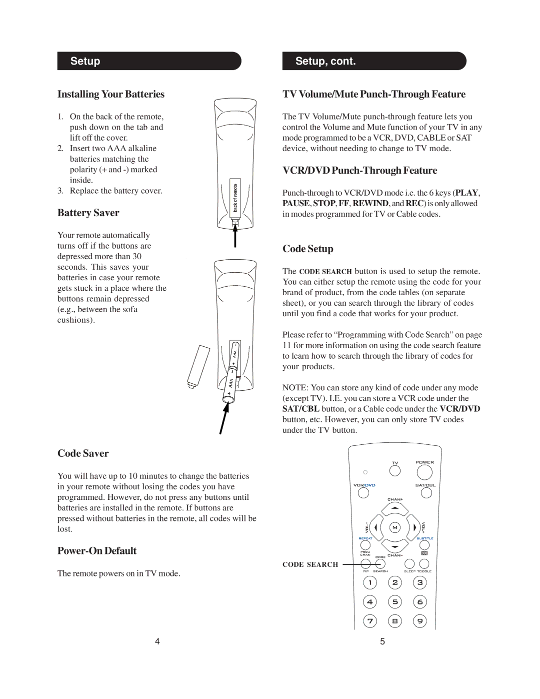 Radio Shack 15-2143 manual Setup 