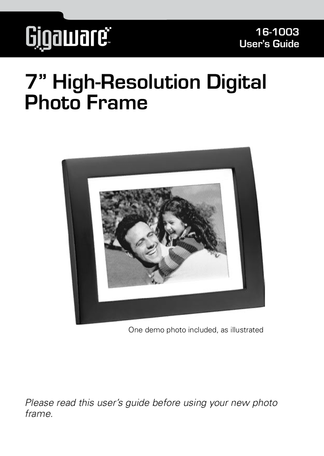 Radio Shack 16-1003 manual High-Resolution Digital Photo Frame 