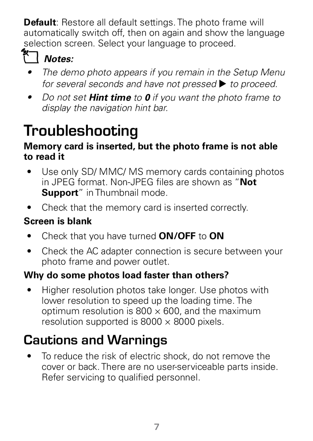 Radio Shack 16-1003 manual Troubleshooting, Screen is blank 