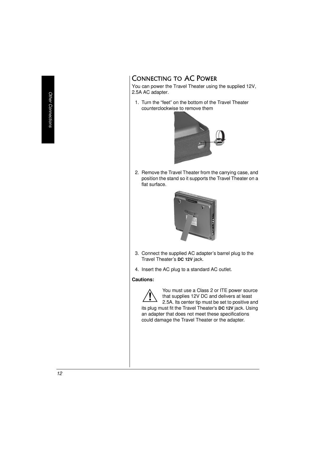 Radio Shack 16-3314 owner manual Connecting to AC Power 