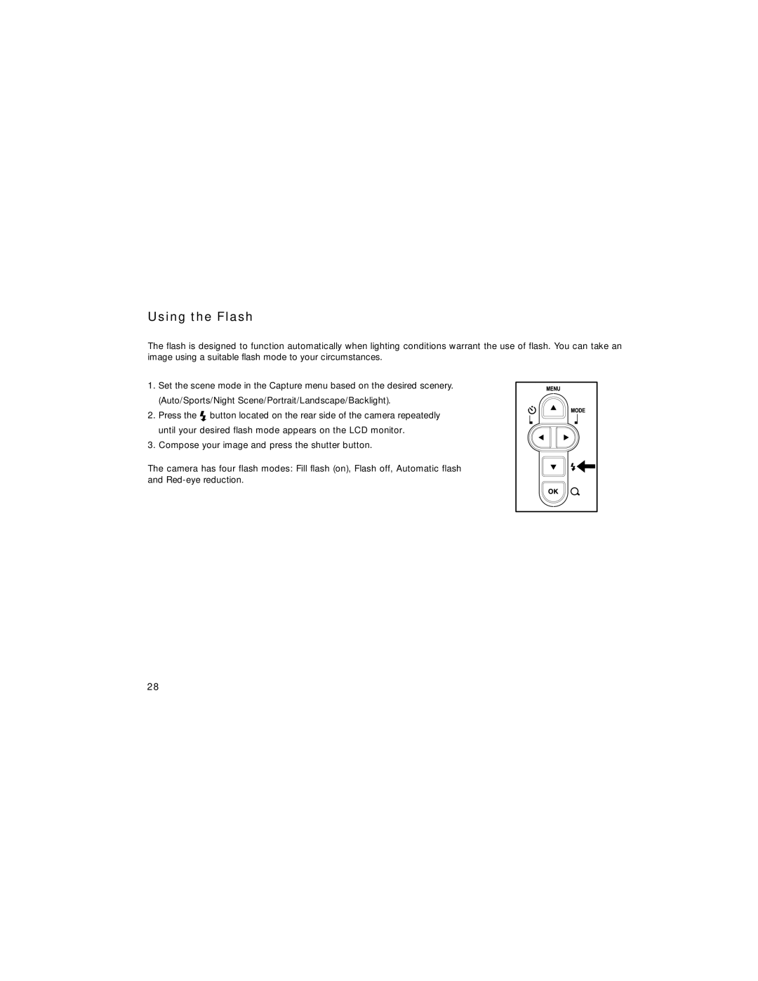 Radio Shack 16-3869 manual Using the Flash 