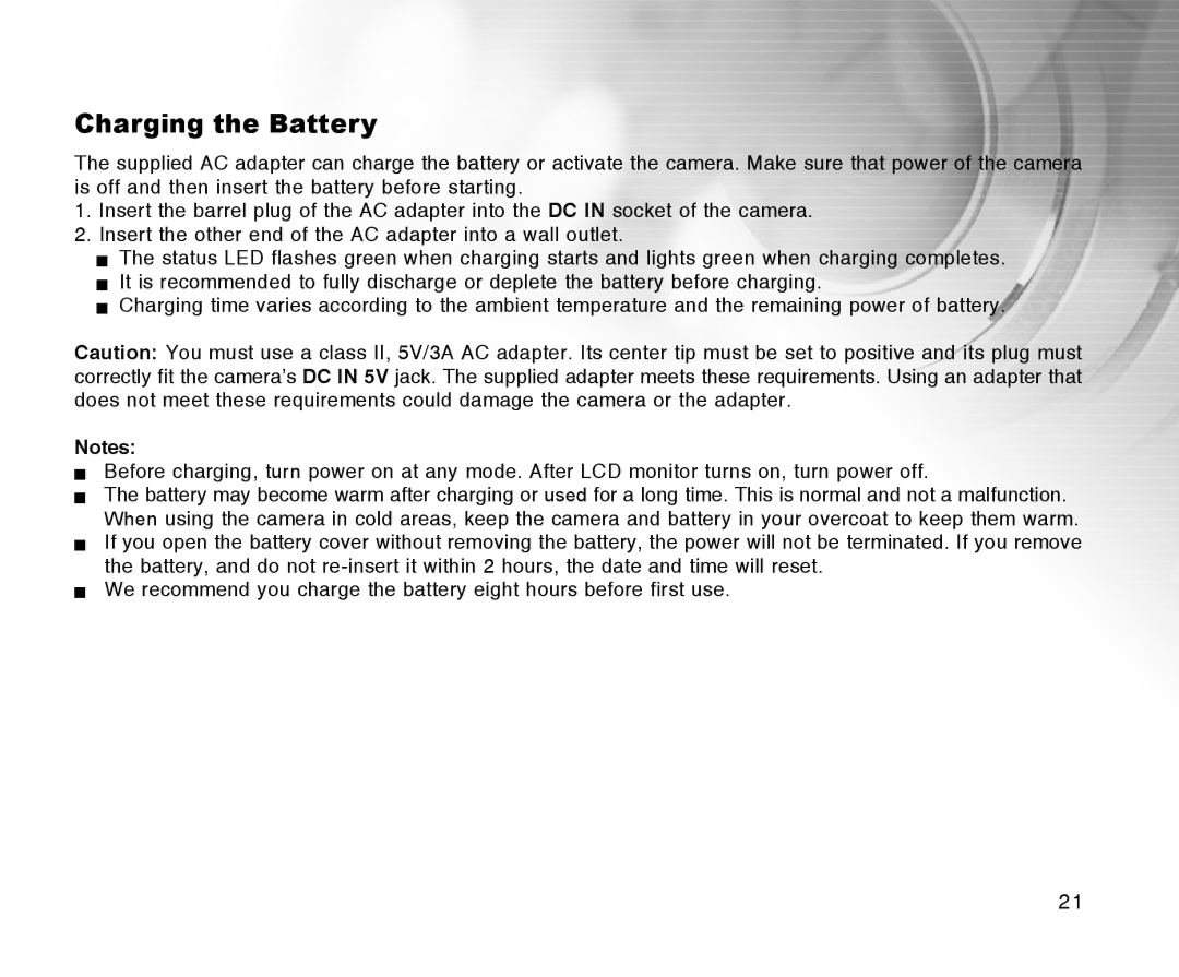 Radio Shack 16-3898 quick start Charging the Battery 