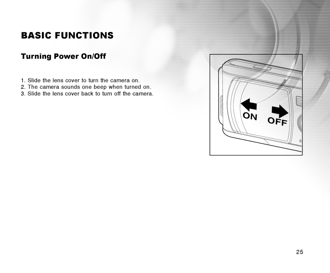 Radio Shack 16-3898 quick start Basic Functions, Turning Power On/Off 