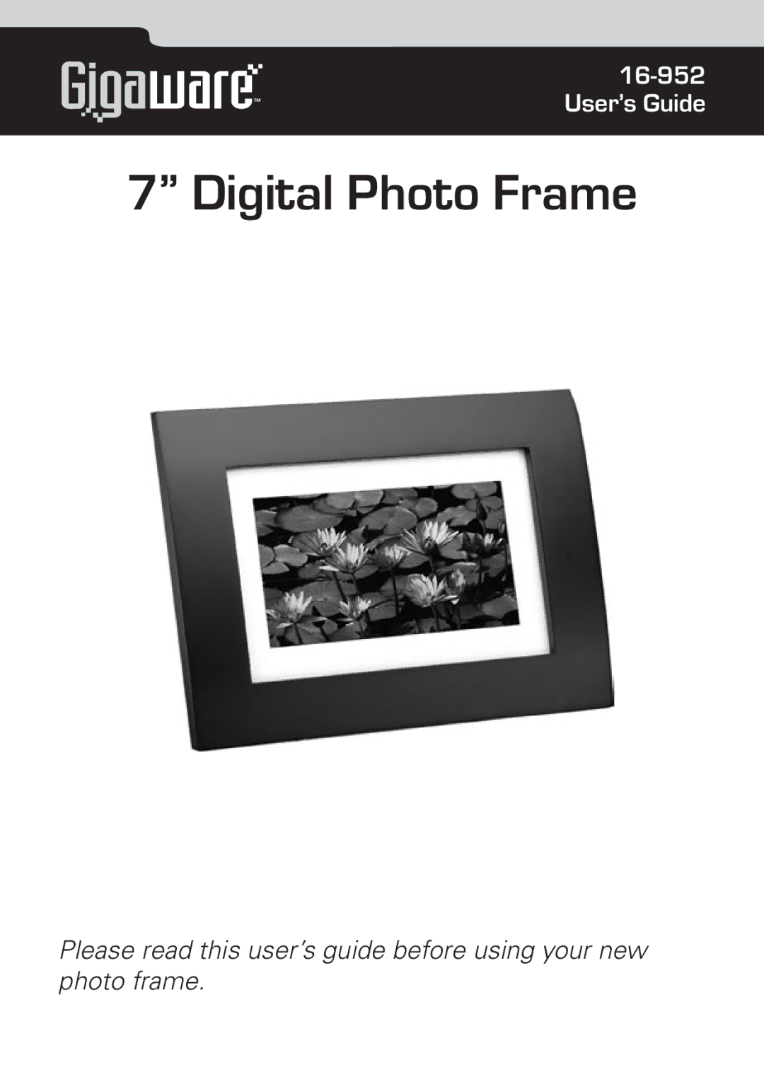 Radio Shack 16-952 manual Digital Photo Frame 