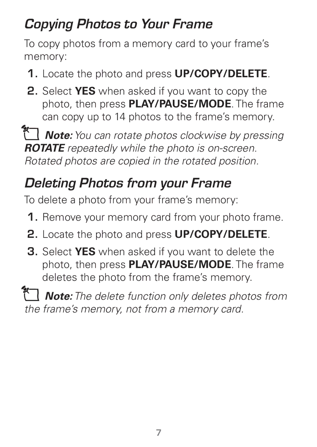 Radio Shack 16-952 manual Copying Photos to Your Frame 